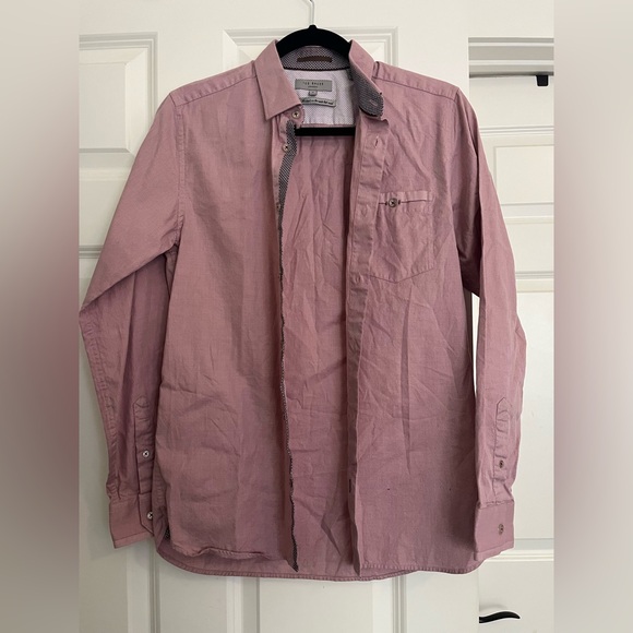 Ted Baker Red and White Patterned Shirt